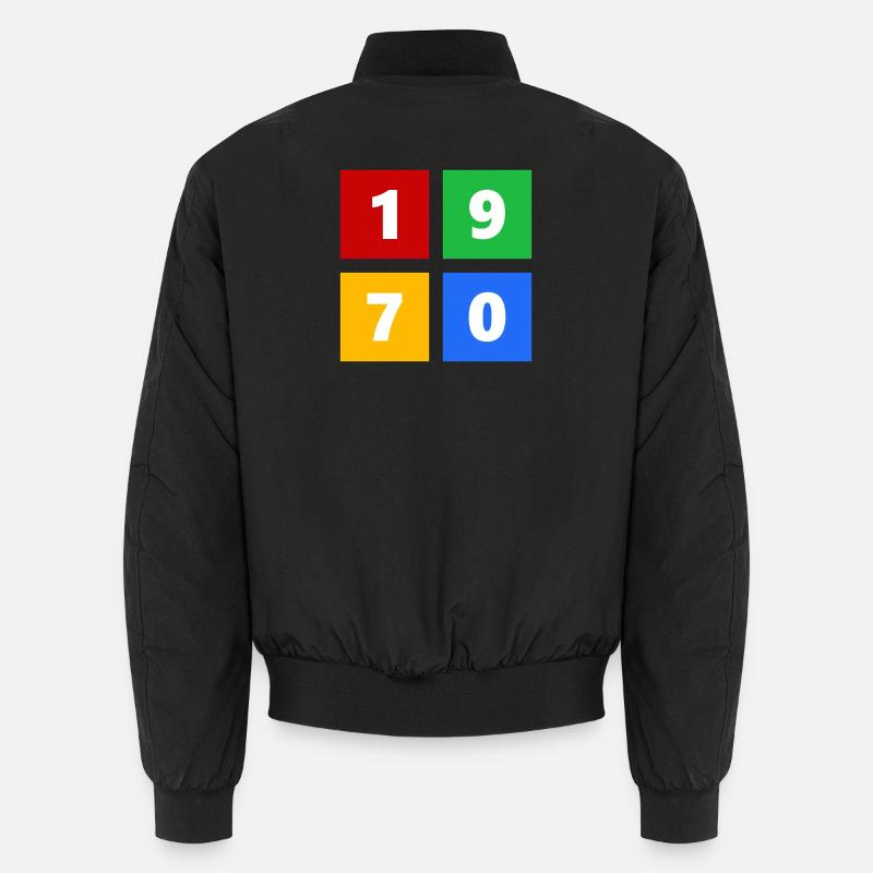 1970 - Unisex Bomber Jacket - black
