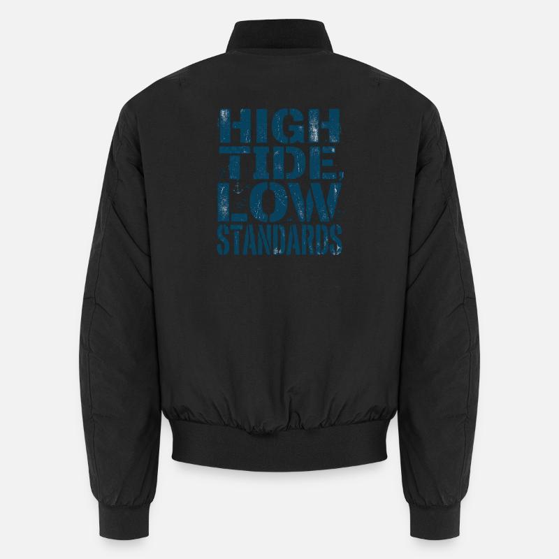High Tide Low Standards - Unisex Bomber Jacket - black