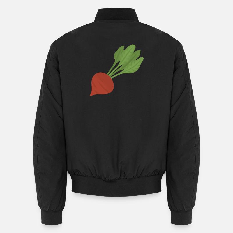 Beetroot Botanical Art - Unisex Bomber Jacket - black