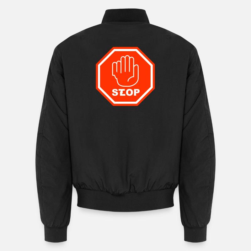 Stop Slop - Unisex Bomber Jacket - black