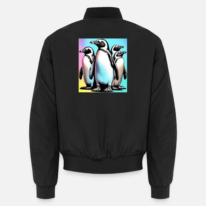 Penguin Penguins - Unisex Bomber Jacket - black
