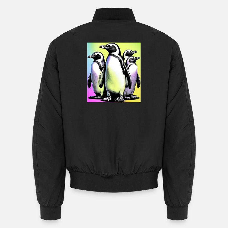 Penguin Penguins - Unisex Bomber Jacket - black