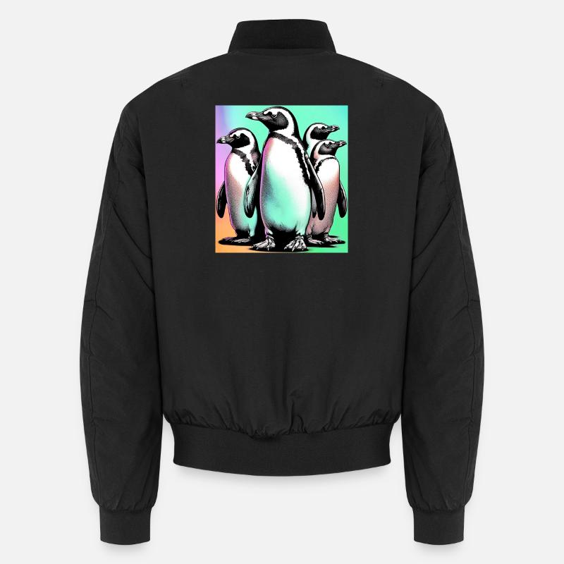 Penguin Penguins - Unisex Bomber Jacket - black