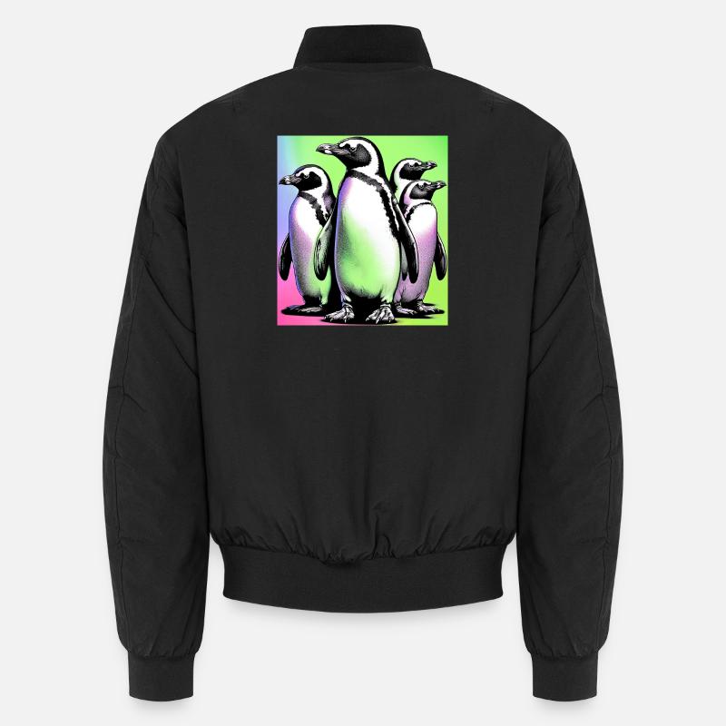 Penguin Penguins - Unisex Bomber Jacket - black