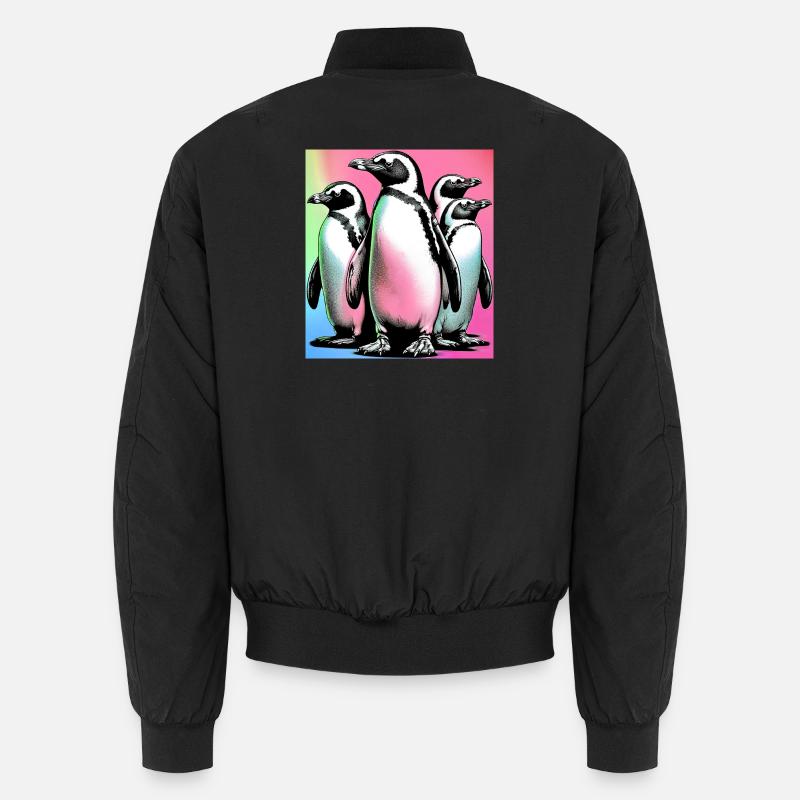 Penguin Penguins - Unisex Bomber Jacket - black