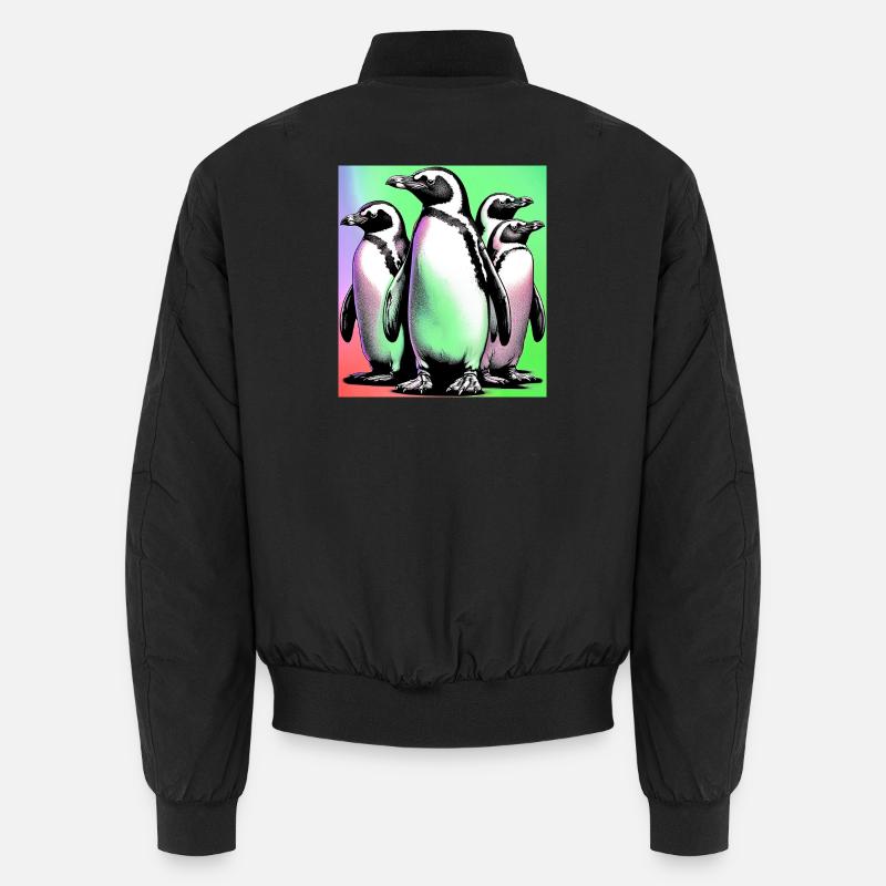Penguin Penguins - Unisex Bomber Jacket - black