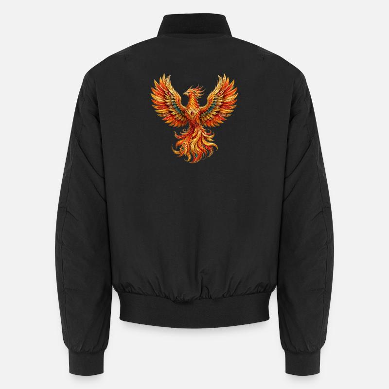 Goldphoenix Flame Flight - Unisex Bomber Jacket - black