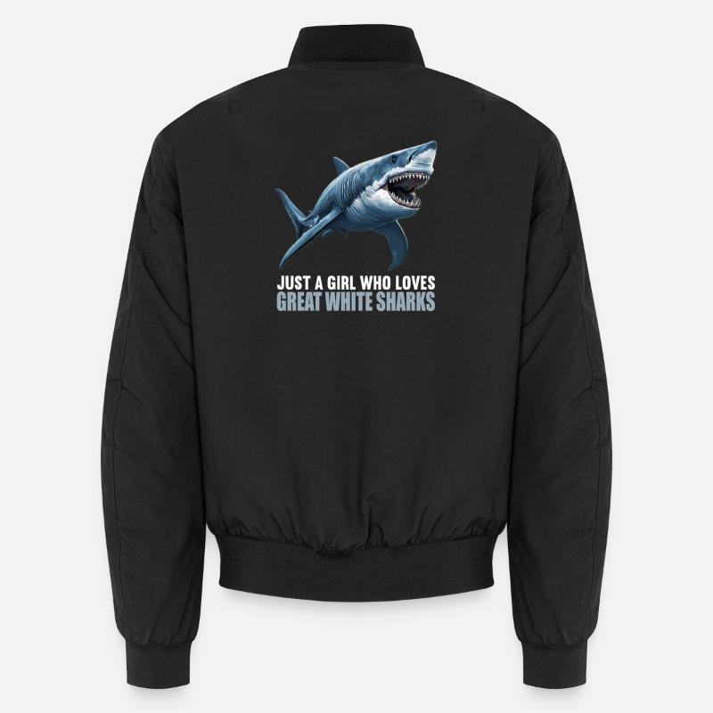 Great White Shark Great White Shark - Unisex Bomber Jacket - black