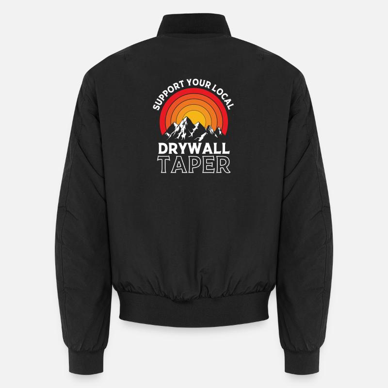 Construction site drywall assembly fitter - Unisex Bomber Jacket - black