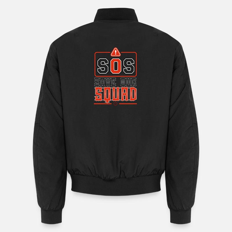 SOS Save Our Team - Unisex Bomber Jacket - black
