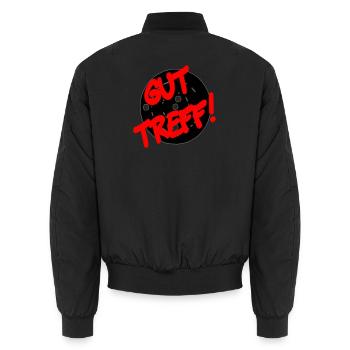 gut_treff_versj - Unisex Bomberjacke - Schwarz - Hinten - AI Model Male 185 light (185cm)