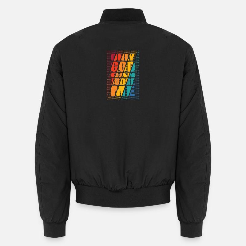 Diagonal neon halftone graphic - Unisex Bomber Jacket - black