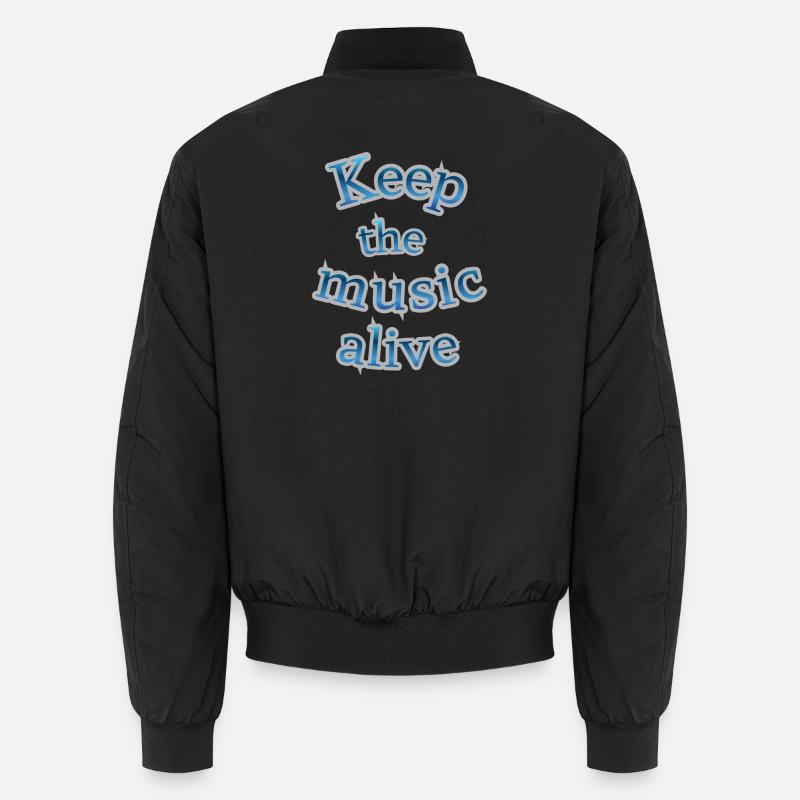 Keep music alive - Unisex Bomber Jacket - black
