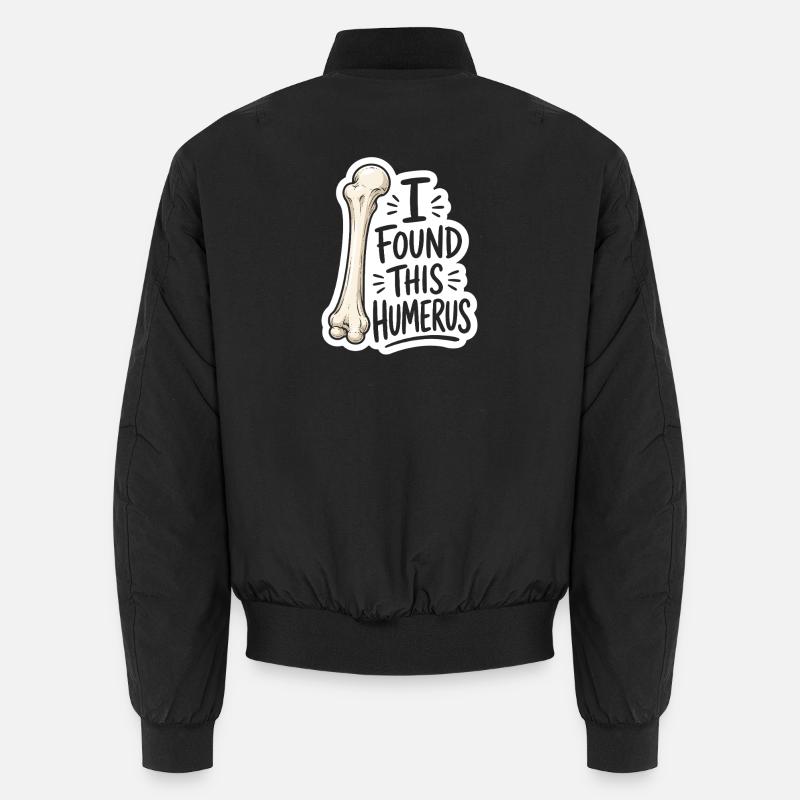 Humerus Discovery Sticker - Unisex Bomber Jacket - black