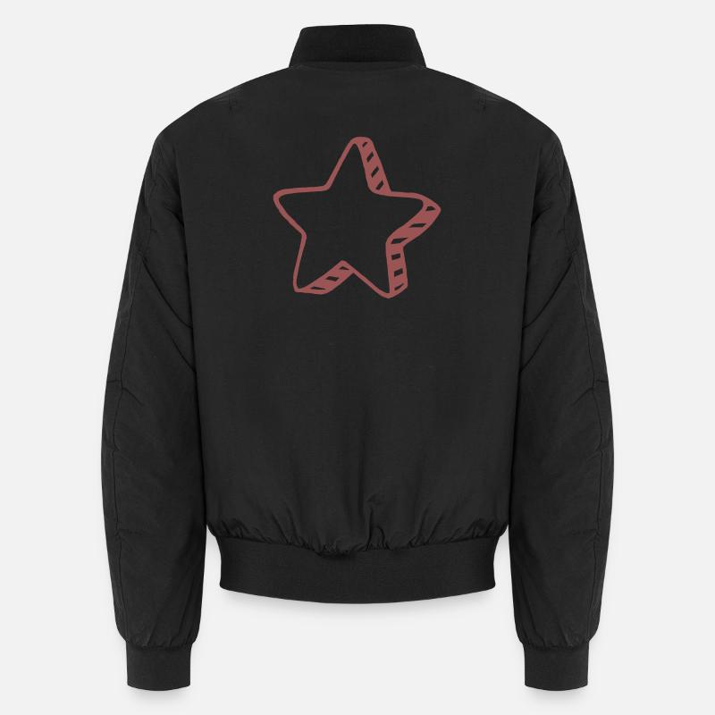 Rustic Doodle Star - Unisex Bomberjacke - Schwarz