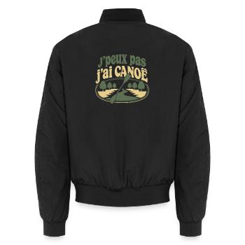J'peux pas j'ai CANOË - Bomber unisexe - noir - Dos - AI Model Male 185 light (185cm)