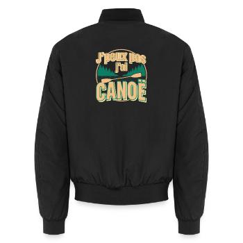 J'peux pas j'ai CANOE - Bomber unisexe - noir - Dos - AI Model Male 185 light (185cm)