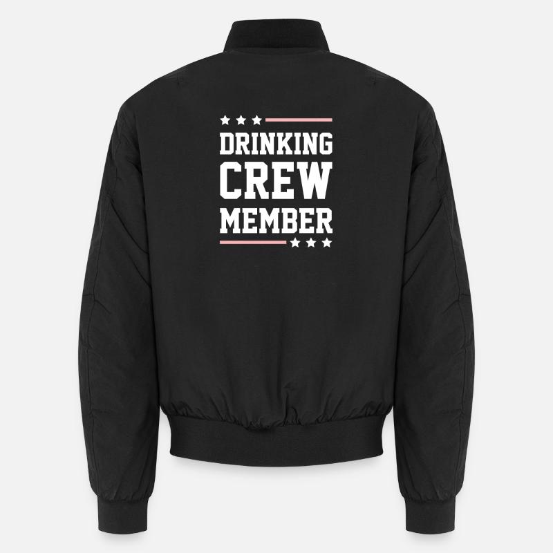 Drinking Crew - Unisex Bomber Jacket - black