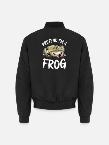 Frog Sayings Frogs Funny Frog Gift - Unisex Bomber Jacket - black
