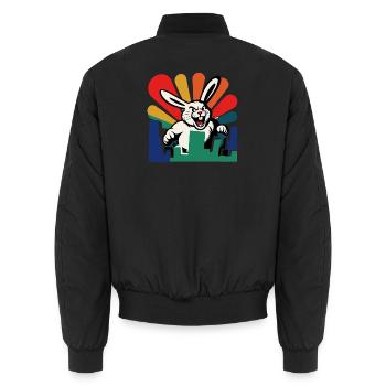 Monster Hase - Unisex Bomberjacke - Schwarz - Hinten - AI Model Male 185 light (185cm)