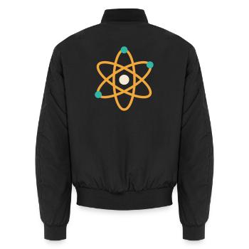 Atom - Physik Chemie Wissenschaft Nerd Lehrer - Unisex Bomberjacke - Schwarz - Hinten - AI Model Male 185 light (185cm)