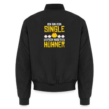Hühnerflüsterer Huhn Hühnerhalter Hühner - Unisex Bomberjacke - Schwarz - Hinten - AI Model Male 185 light (185cm)
