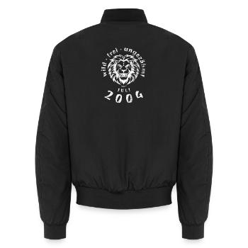 22. Geburtstag Wild, frei, ungezähmt seit 07/2004 - Unisex Bomberjacke - Schwarz - Hinten - AI Model Male 185 light (185cm)