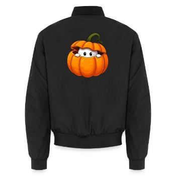 Silhouette câline fantôme citrouille - Bomber unisexe - noir - Dos - AI Model Male 185 light (185cm)