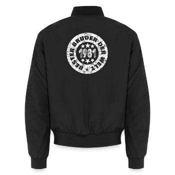 Frère 1981 - Bomber unisexe - noir - Dos - AI Model Male 185 light (185cm)