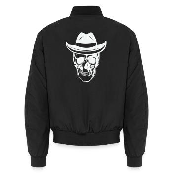 Crâne avec lunettes de soleil - Bomber unisexe - noir - Dos - AI Model Male 185 light (185cm)