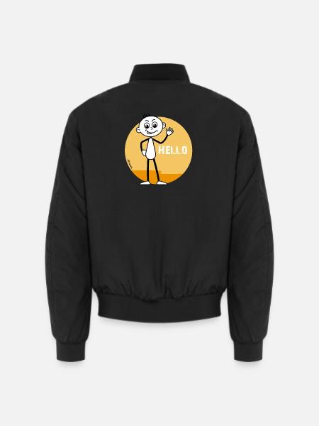„Hello“ Strichel  - Unisex Bomberjacke - Schwarz