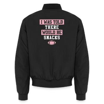 Ich wurde gesagt: Es gäbe Snacks - Unisex Bomberjacke - Schwarz - Hinten - AI Model Male 185 light (185cm)