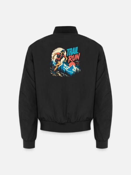 Trailrun - Unisex Bomberjacke - Schwarz