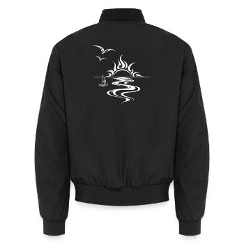 Coucher de soleil - Bomber unisexe - noir - Dos - AI Model Male 185 light (185cm)