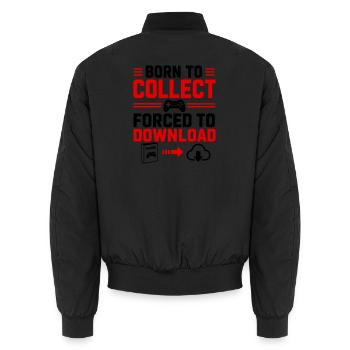 Geboren Zum Sammeln Gamer Geek gaming - Unisex Bomberjacke - Schwarz - Hinten - AI Model Male 185 light (185cm)