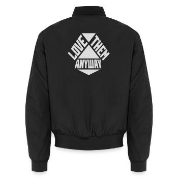 Love Them Anyway Inspirierend Bedingungslose Liebe - Unisex Bomberjacke - Schwarz - Hinten - AI Model Male 185 light (185cm)