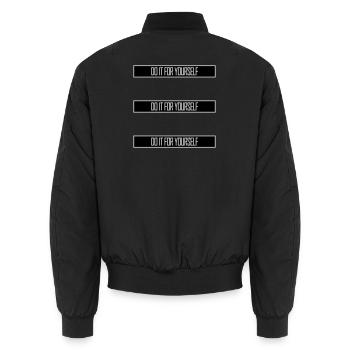 Do It For Yourself Inspirierend Selbstliebe Zitat - Unisex Bomberjacke - Schwarz - Hinten - AI Model Male 185 light (185cm)
