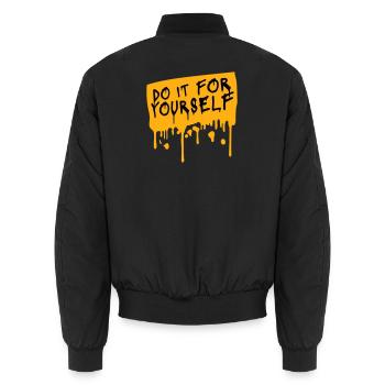 Do It For Yourself Inspirierend Selbstliebe Zitat - Unisex Bomberjacke - Schwarz - Hinten - AI Model Male 185 light (185cm)