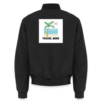 Mode Voyage Conception de plages tropicales - Bomber unisexe - noir - Dos - AI Model Male 185 light (185cm)