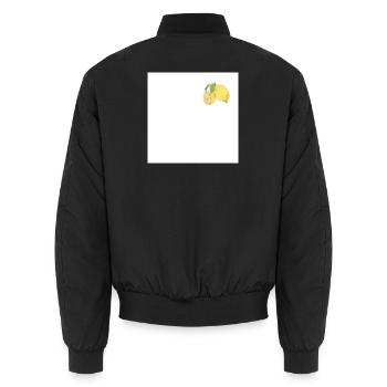 Quand la vie te donne des citrons | Botanique Citron Vintage - Bomber unisexe - noir - Dos - AI Model Male 185 light (185cm)