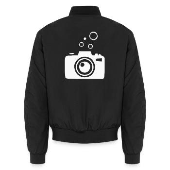Cadeau de plongée pour plongeur caméra caméra sous-marine - Bomber unisexe - noir - Dos - AI Model Male 185 light (185cm)