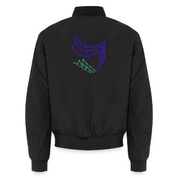 What do I give an artist? - Unisex Bomber Jacket - black - Back - AI Model Male 185 light (185cm)