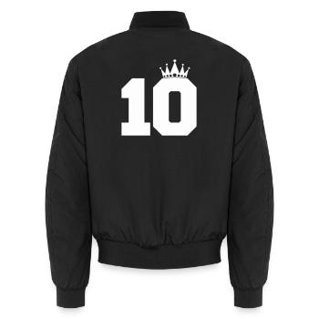 Royal Ten avec couronne - Bomber unisexe - noir - Dos - AI Model Male 185 light (185cm)