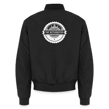 Top Mitarbeiter Abzeichen - Unisex Bomberjacke - Schwarz - Hinten - AI Model Male 185 light (185cm)