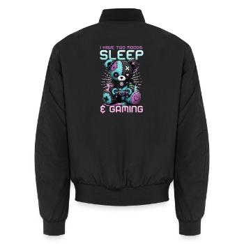 Pastel Goth Soft Goth Gaming Gamer - Bomber unisexe - noir - Dos - AI Model Male 185 light (185cm)