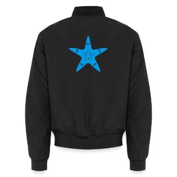 Seestern - Unisex Bomberjacke - Schwarz - Hinten - AI Model Male 185 light (185cm)