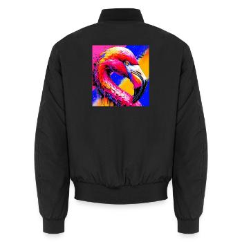 Flamant - Bomber unisexe - noir - Dos - AI Model Male 185 light (185cm)