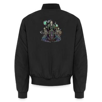 Le Nécromancien Noir et ses Serviteurs - Bomber unisexe - noir - Dos - AI Model Male 185 light (185cm)