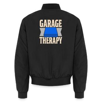Garage Detailer Car Detailing Car Detailer - Unisex Bomber Jacket - black - Back - AI Model Male 185 light (185cm)