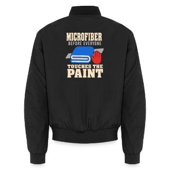 Garage Detailer Car Detailing Car Detailer - Unisex Bomber Jacket - black - Back - AI Model Male 185 light (185cm)
